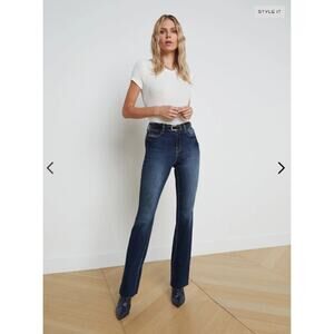 Lagence Jeans Womens 28 Ruth Straight Leg High Rise Stretch Blue Casual Chic